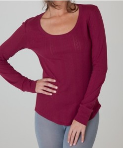 LS Pointelle Cranberry