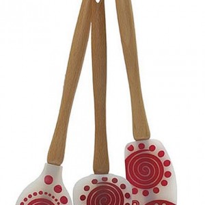 instead of traditional plastic spatulas and spoons, a BPA-free silicone alternative is a great alternative.